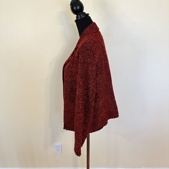 Vtg Red Womens Blazer XL 16 Tweed Knit Button Jacket USA Sag Harbor Rust - Picture 2 of 8